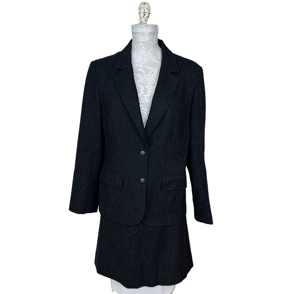 Pendleton Virgin Wool 2 piece Suit Blazer and Skirt Women 12 Vintage Made in USA